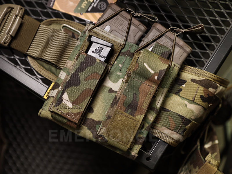 حقيبة مجلة Emersongear Army Military 5.56 بندقية ومسدس مزدوجة مفتوحة من الأعلى